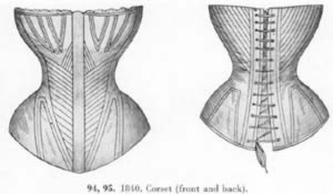 Korsett um 1840