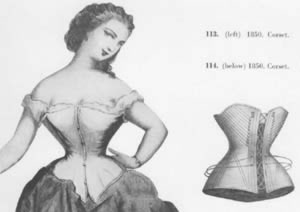 Korsett um 1850